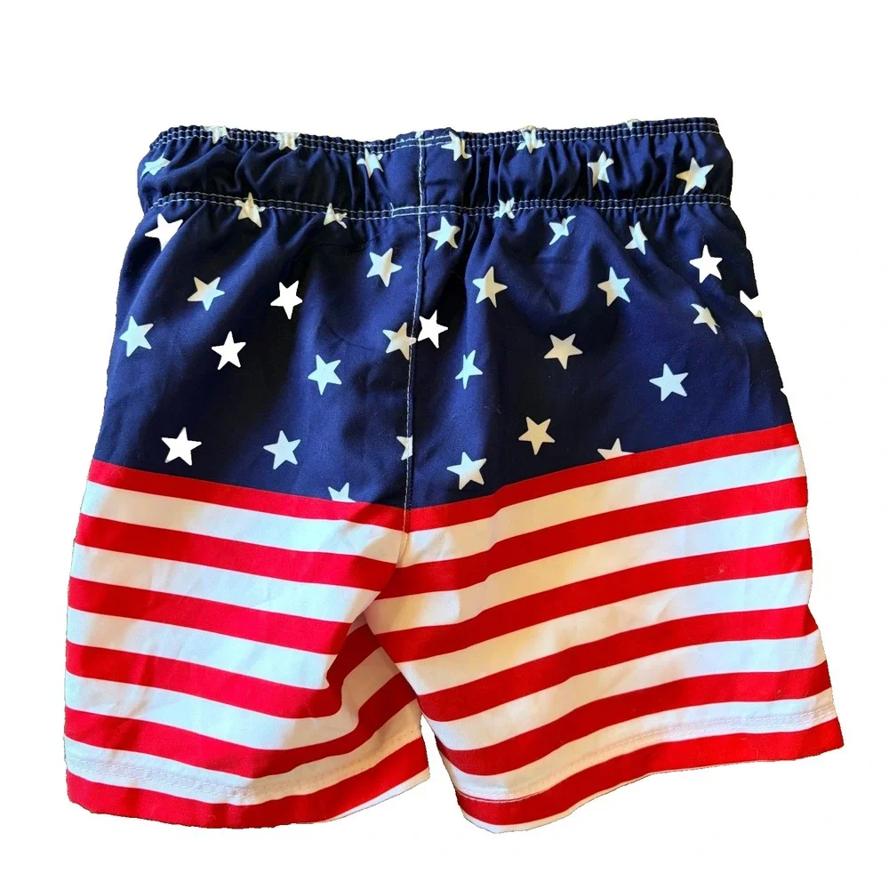 Baby Cat & Jack Patriotic Stripe UPF50+ Swim Trunks Shorts Infant 6-9M NEW NWT